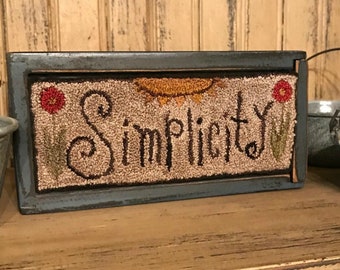 Mailed Pattern PN258 Simplicity Punch Needle