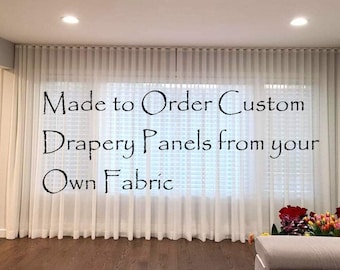 Elegant Drapery Design Studio Offering Custom Made to Order Stunning Drapery and Sheer Panels from your Own Fabric.