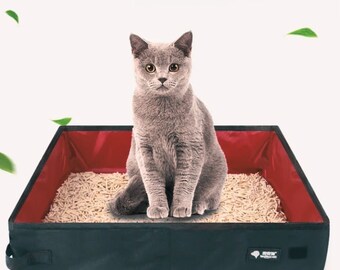 Portable Folding Litter Tray/Box. Outdoor Tested & Waterproof