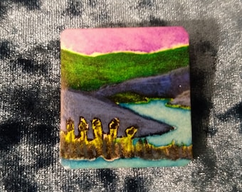 Unique painted pin