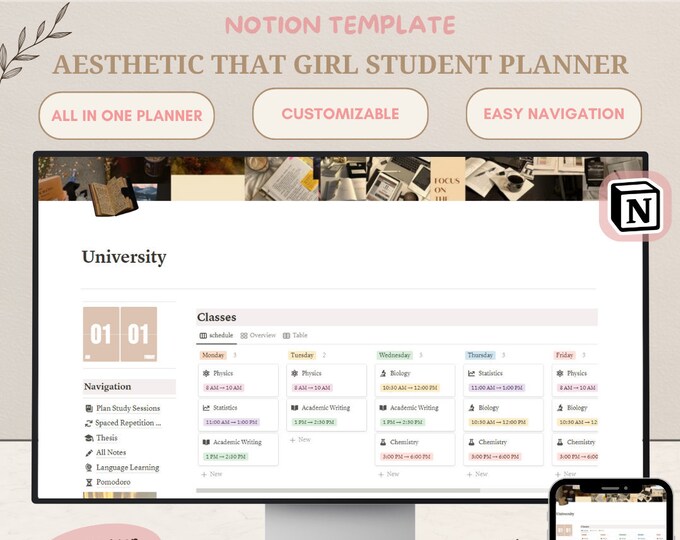 Notion Ultimate Life Planner | New All in One Notion Template | Student ...