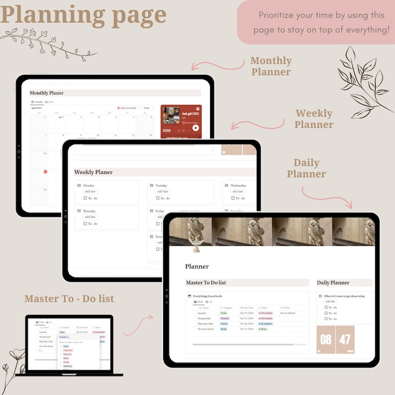 Notion Ultimate Life Planner New All in One Notion Template Student