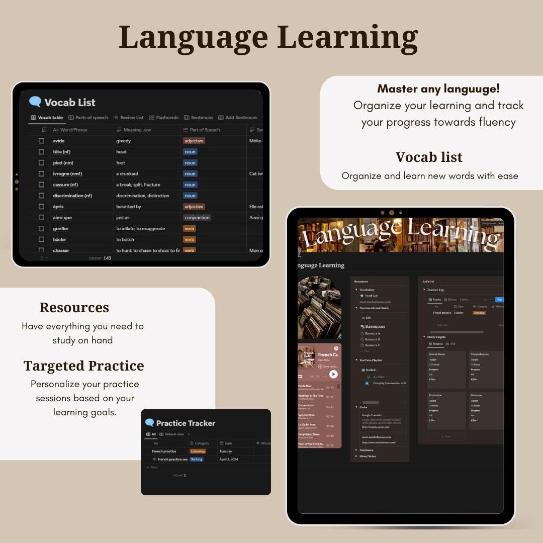 Dark Academia Notion Template | Notion Student Planner | Notion ...