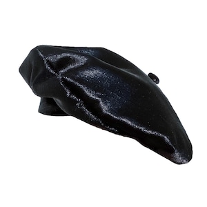 Black Shiny Beret