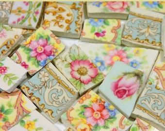 China Mosaic Tiles - SHaBBY CHiC CoLLeCTiON - 130 Vintage Mosaic Tiles