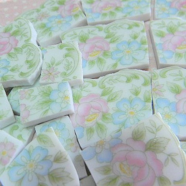 for Lauren SHaBBY CHiC PiNK and BLuE RoSeS CHiNA MoSAiC TiLES