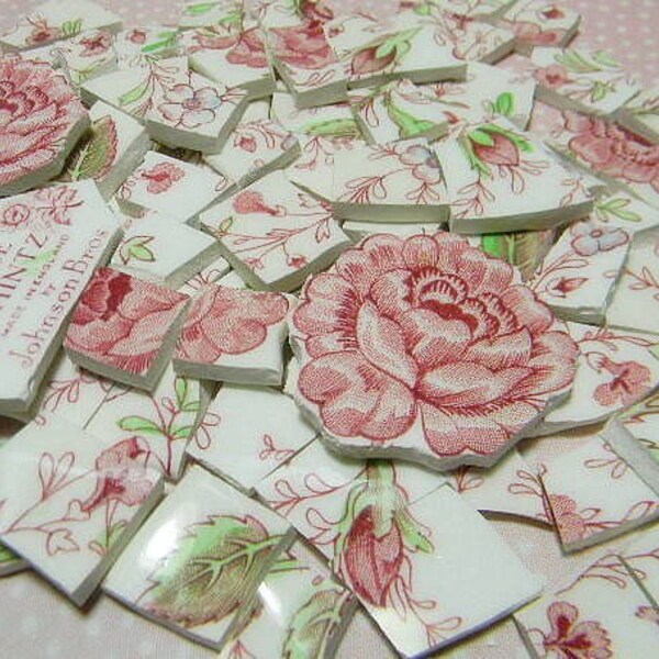 CHiNA MoSAiC TiLES ROSES and TOILE