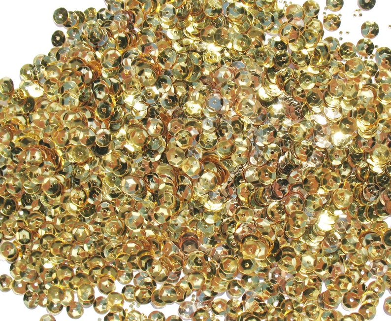 Gold Medium Crafter's Square 6mm Metallic Cup Sequins image 5