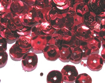 Cranberry Red - Crafter's Square 6mm Metallic Cup Sequins