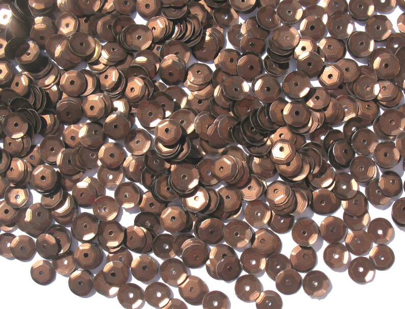 Chocolate Craft Medley 6mm Matte Metallic Cup Sequins image 4