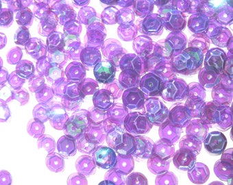 Mermaid Purple - Craft Medley 6mm Translucent Aurora Borealis Cup Sequins