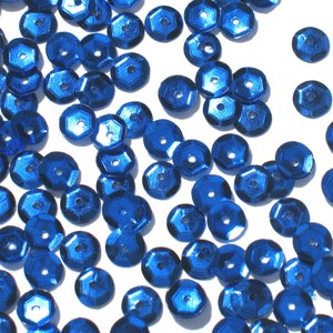Lapis Blue Dark - Craft Medley 6mm Metallic Cup Sequins