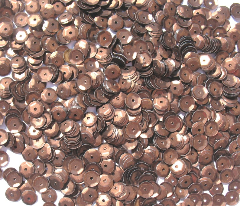 Chocolate Craft Medley 6mm Matte Metallic Cup Sequins image 10