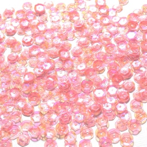 Pink Peach Light Craft Medley 6mm Translucent Aurora Borealis Cup Sequins image 4