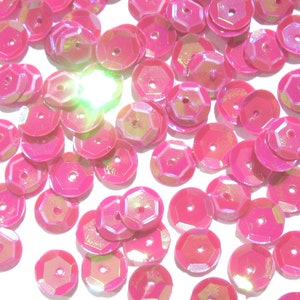 Fuchsia Pink Craft Medley 6mm Aurora Borealis Cup Sequins image 10