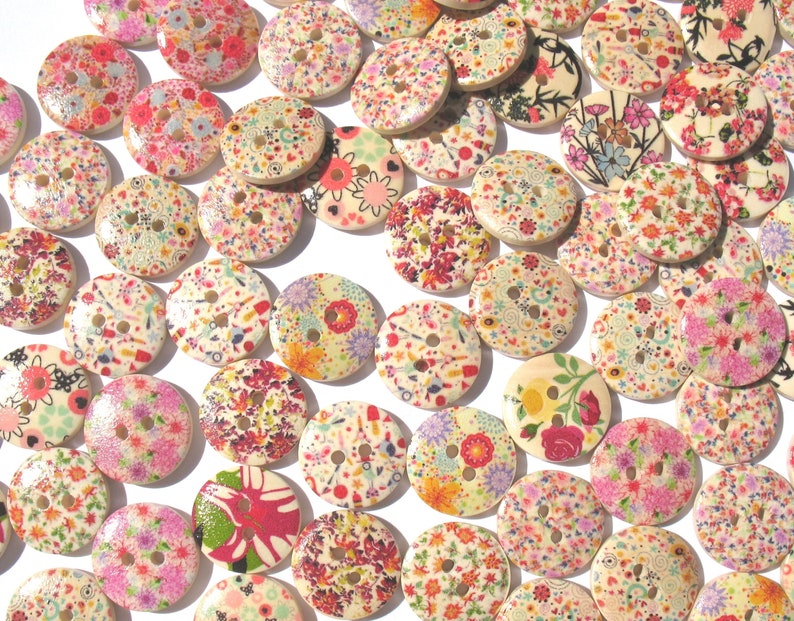 Bouquet Crafts Wood Button Selection image 9