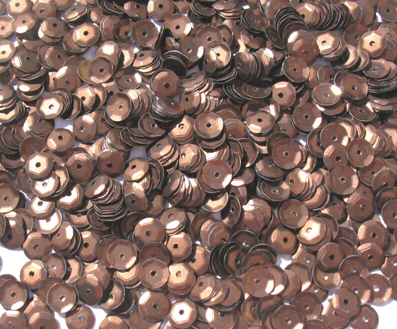 Chocolate Craft Medley 6mm Matte Metallic Cup Sequins image 9