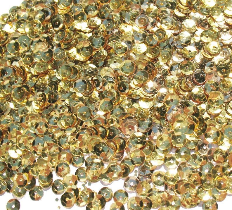 Gold Medium Crafter's Square 6mm Metallic Cup Sequins image 7