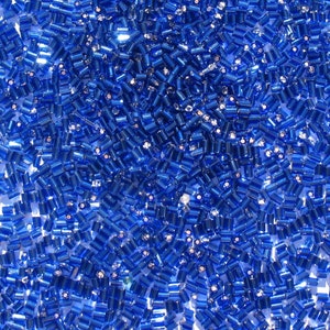 Cobalt Blue Craft Medley 1 Translucent Glass Bugle Beads image 7