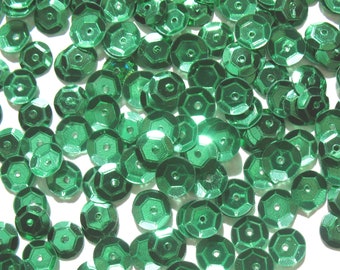 Emerald Green - Craft Medley 6mm Metallic Cup Sequins