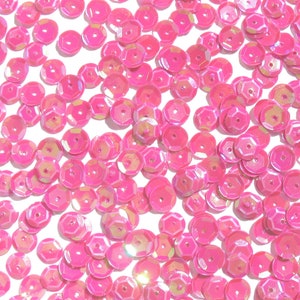 Fuchsia Pink Craft Medley 6mm Aurora Borealis Cup Sequins image 7