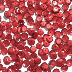 Holiday Red - Craft Medley 6mm Matte Metallic Cup Sequins