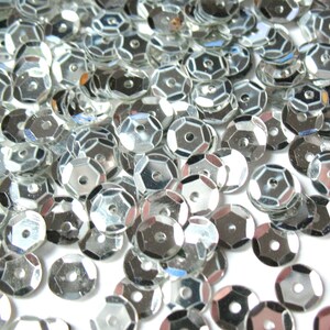 Silver - Craft Medley 6mm Metallic Cup Sequins
