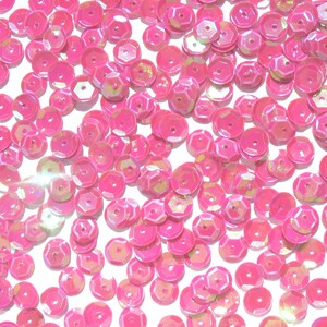 Fuchsia Pink Craft Medley 6mm Aurora Borealis Cup Sequins image 9