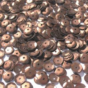 Chocolate Craft Medley 6mm Matte Metallic Cup Sequins image 2