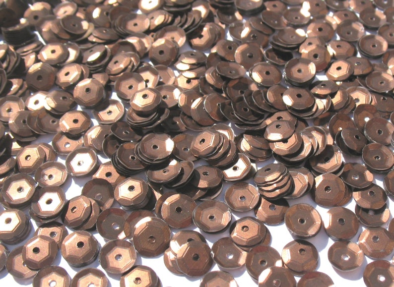 Chocolate Craft Medley 6mm Matte Metallic Cup Sequins image 2