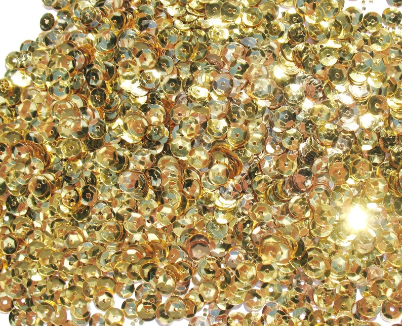Gold Medium Crafter's Square 6mm Metallic Cup Sequins image 6