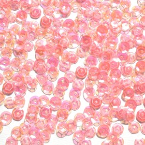 Pink Peach Light Craft Medley 6mm Translucent Aurora Borealis Cup Sequins image 3