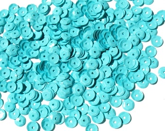 Turquoise Blue - Craft Medley 6mm Gloss Cup Sequins