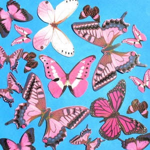 Roze vlinder - Ambachten goudfolie papierstansen