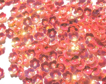 Marigold Orange - Crafts 10mm Iridescent Aurora Borealis Flower Cup Sequins