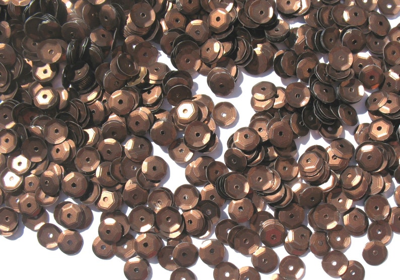 Chocolate Craft Medley 6mm Matte Metallic Cup Sequins image 6