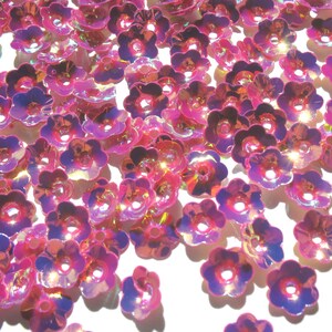 Pétunia Pourpre Artisanat 10mm Iridescent Aurora Borealis Flower Cup Paillettes image 7