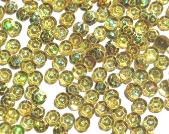 Gold Medium - Craft Medley 6mm Aurora Borealis Cup Sequins