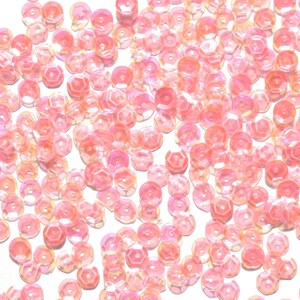 Pink Peach Light Craft Medley 6mm Translucent Aurora Borealis Cup Sequins image 7