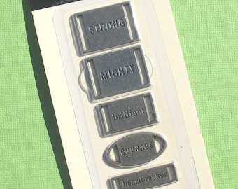 Boy - Brushed Pewter Ribbon Labels by Making Memories