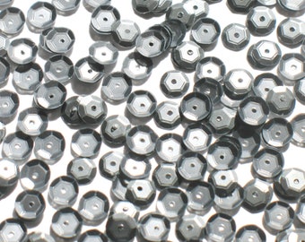 Slate Grey Medium - Craft Medley 6mm Matte Metallic Cup Sequins