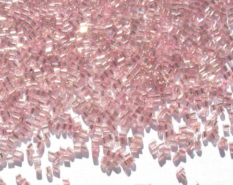 Pale Pink - Craft Medley #1 Translucent Glass Bugle Beads