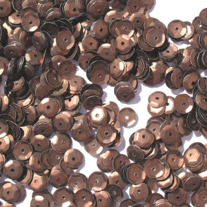 Chocolate Craft Medley 6mm Matte Metallic Cup Sequins image 7