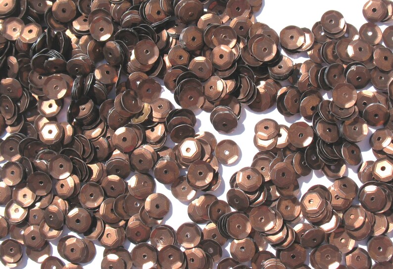 Chocolate Craft Medley 6mm Matte Metallic Cup Sequins image 7