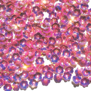 Pétunia Pourpre Artisanat 10mm Iridescent Aurora Borealis Flower Cup Paillettes image 3