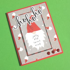 Tarjeta de felicitación navideña con cuadros escoceses de búfalo: 5 opciones de diseño