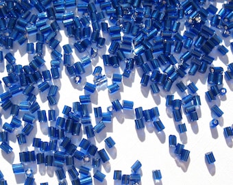 Cobalt Blue - Craft Medley #1 Translucent Glass Bugle Beads