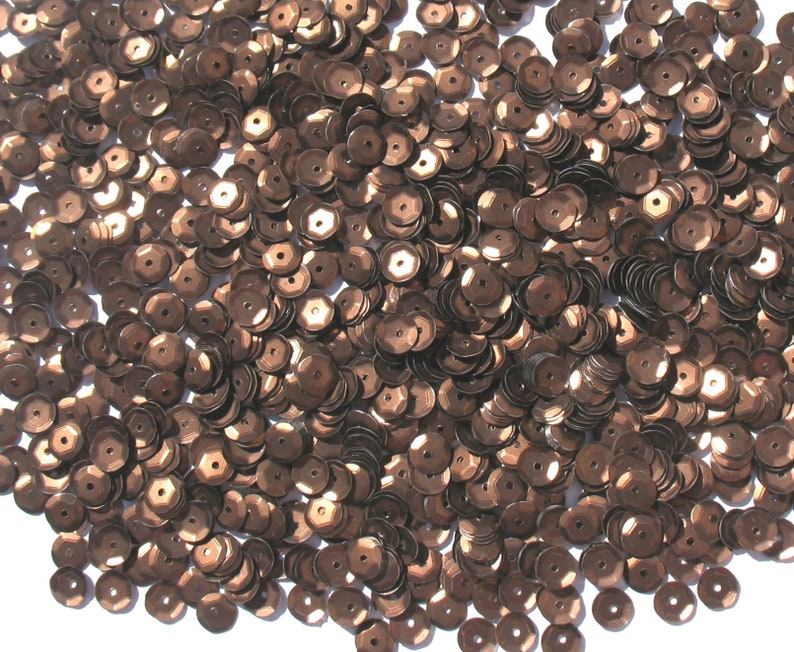 Chocolate Craft Medley 6mm Matte Metallic Cup Sequins image 3