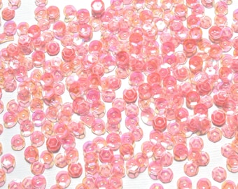 Pink Peach Light - Craft Medley 6mm Translucent Aurora Borealis Cup Sequins