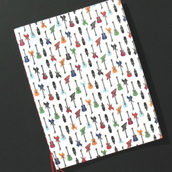 Guitar Hero - Hand-stitched Softcover Notebook
